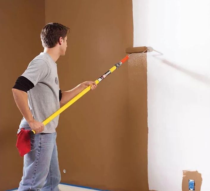 Покраска гипсокартона краской. Покраска стен. Крашенные стены. Окрашивание стен. Краска для стен в квартире.